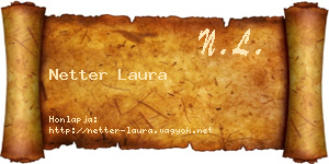 Netter Laura névjegykártya